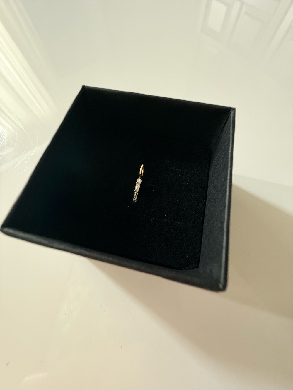 Catbird Two-Tone Mini Drop Earring in Gold and Silver